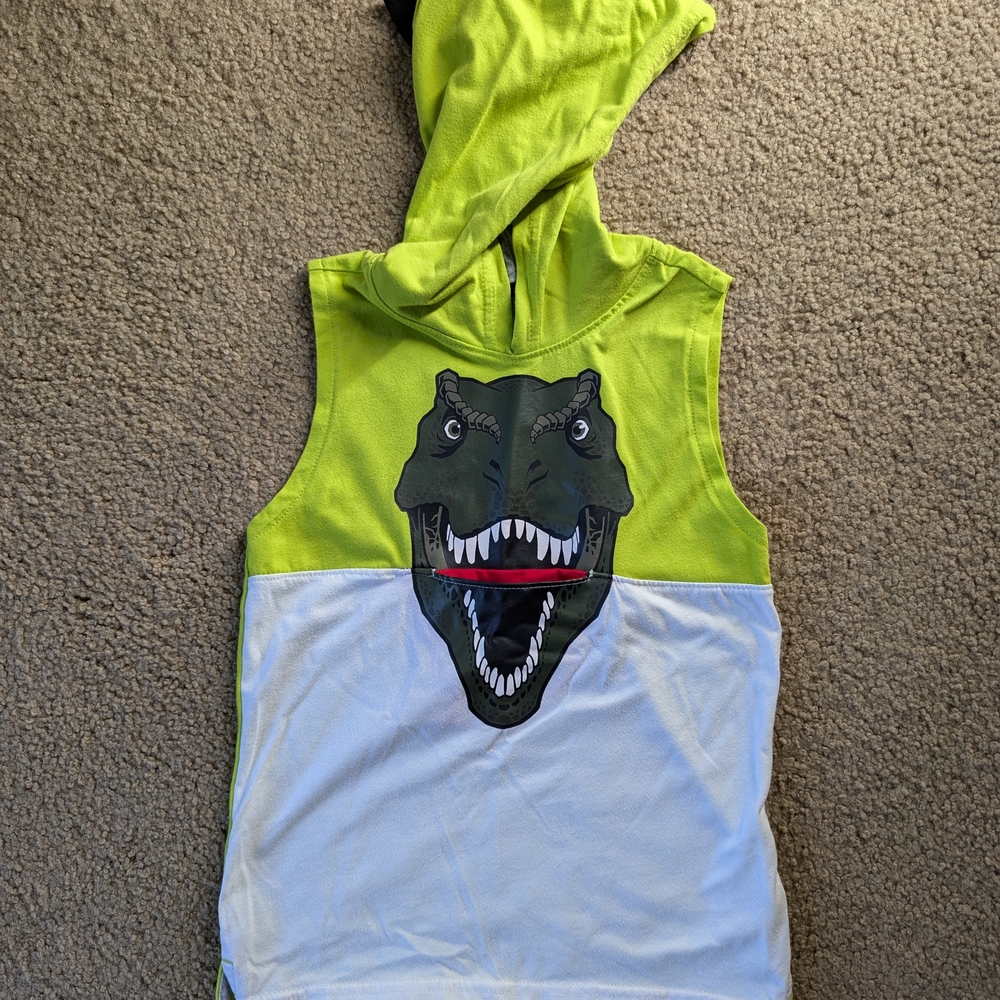 Dinosaur Hoodie Tank Top